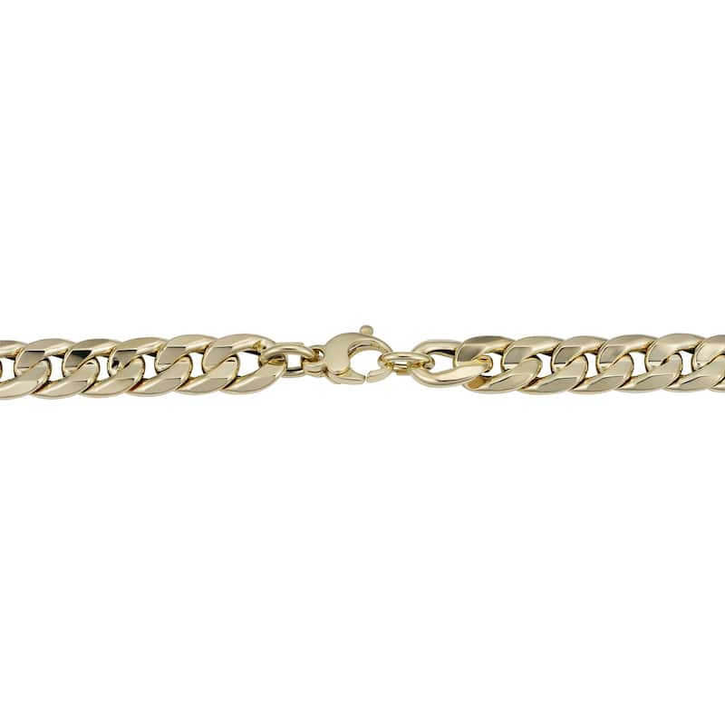 Fremada Italian 14k Yellow Gold 9.4 millimeters Cuban Curb Link Bracelet (8.5 inches)