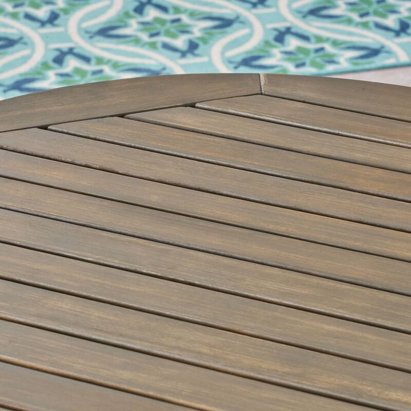 Arezzo Outdoor 3 Piece Wood and Wicker Bistro Set by Christopher Knight Home