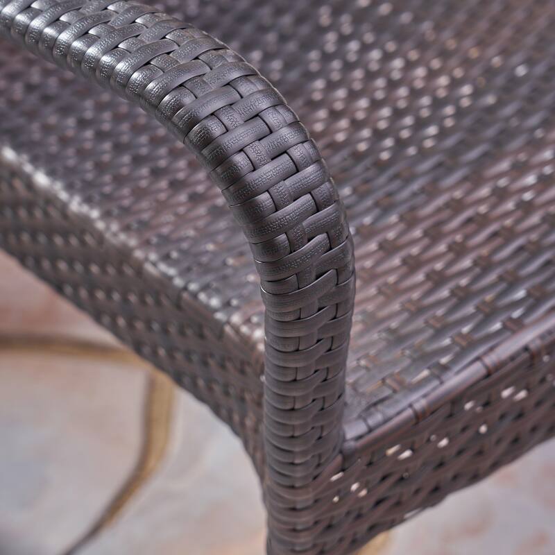 Reina Outdoor 5 Piece Wood and Wicker Dining Set by Christopher Knight Home