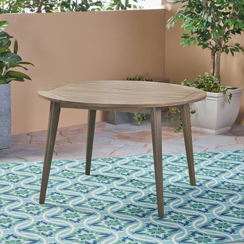 Reina Outdoor 5 Piece Wood and Wicker Dining Set by Christopher Knight Home