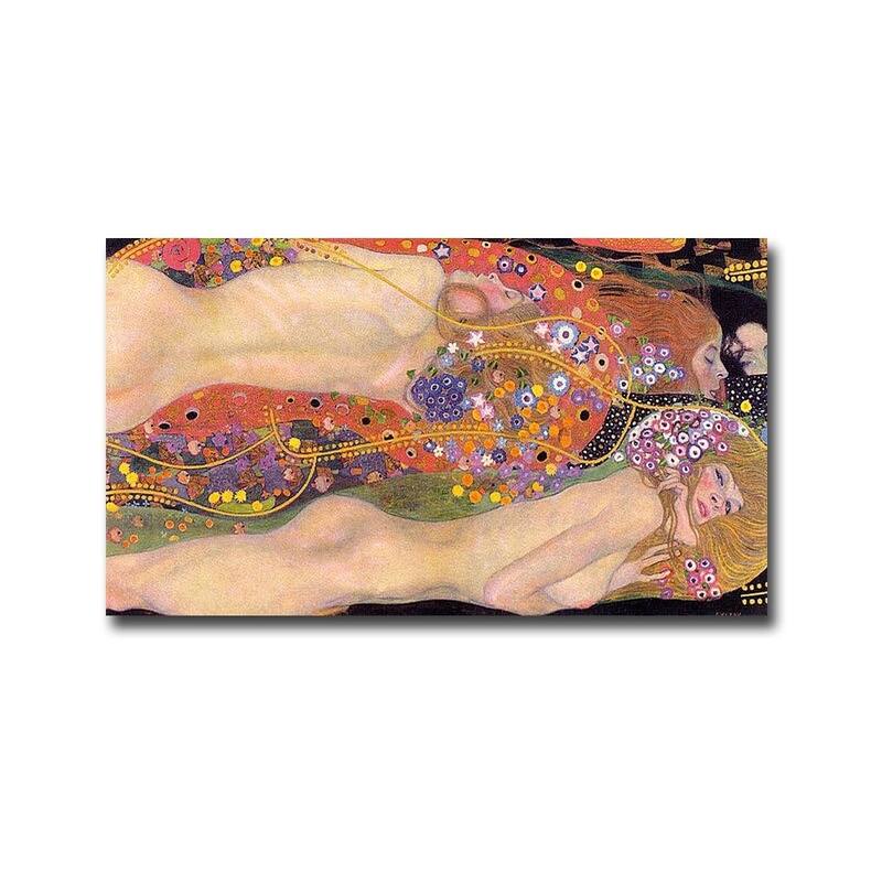 Water Serpents II by Gustav Klimt Gallery Wrapped Canvas Giclee Art