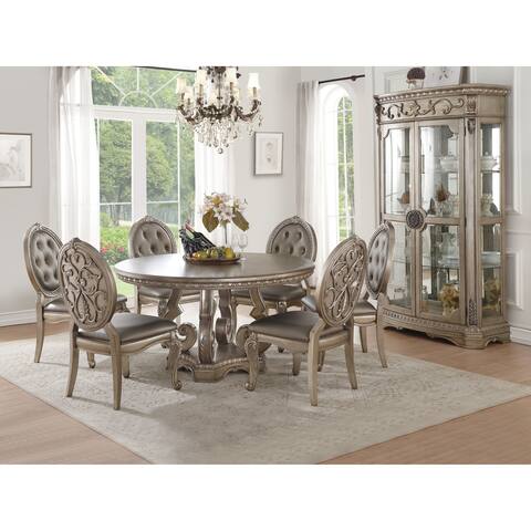 ACME Northville Dining Table in Antique Champagne