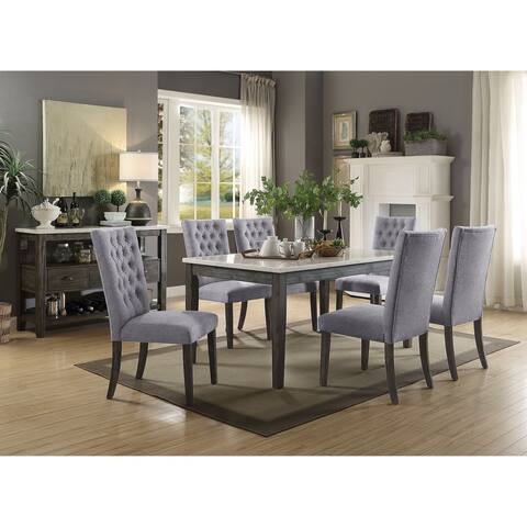 ACME Merel Marble and Grey Oak Dining Table