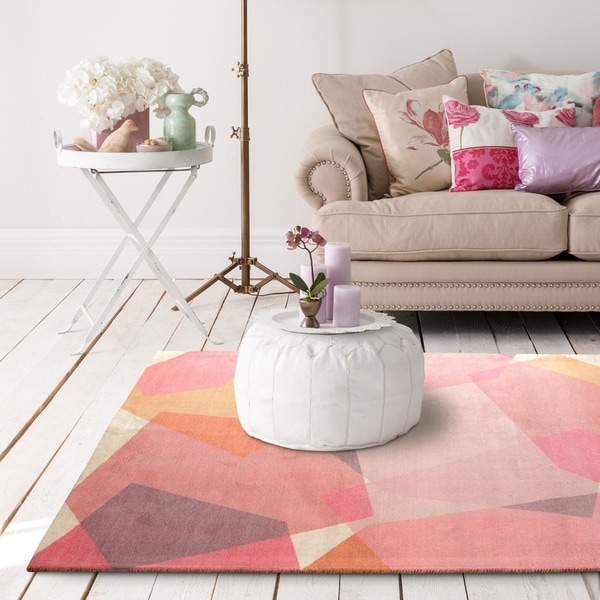 Rugsmith Blush Chroma Mid-Century Modern Geometric Area Rug - 7'6" x 9'6"