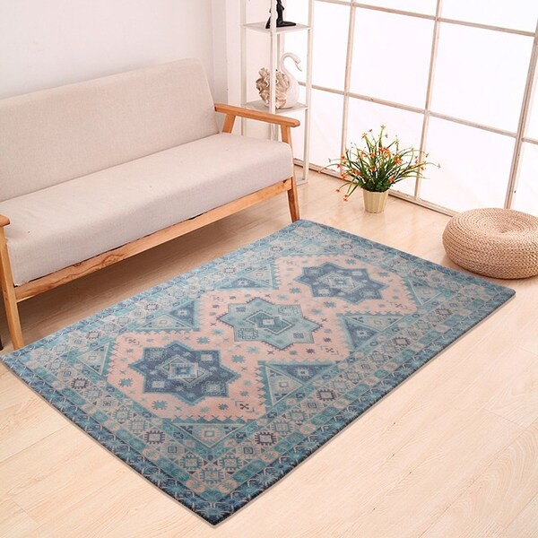 Rugsmith Turquoise Royal Southwestern Boho Area Rug - 7'6" x 9'6"