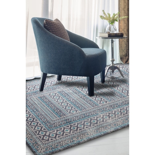 Rugsmith Blue Haveli Southwestern Boho Area Rug - 7'6" x 9'6"
