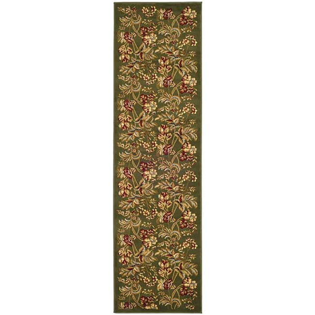 Lyndhurst Collection Floral Sage Runner (23 X 8) (GreenPattern FloralMeasures 0.375 inch thickTip We recommend the use of a non skid pad to keep the rug in place on smooth surfaces.All rug sizes are approximate. Due to the difference of monitor colors, 