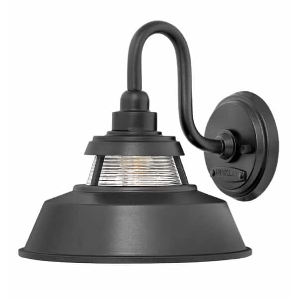 slide 1 of 1, Hinkley Troyer 1-Light Outdoor Wall Mount in Black