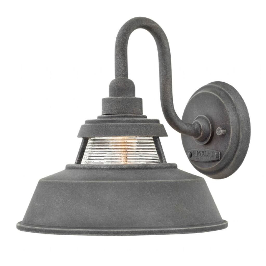 Hinkley Troyer 1-Light Outdoor Wall Mount in Aged Zinc