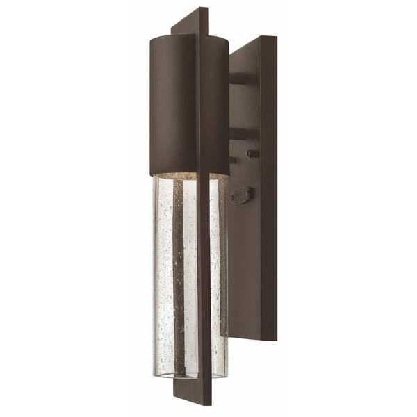 slide 1 of 1, Hinkley Shelter 1-Light Outdoor Wall Mount in Buckeye Bronze