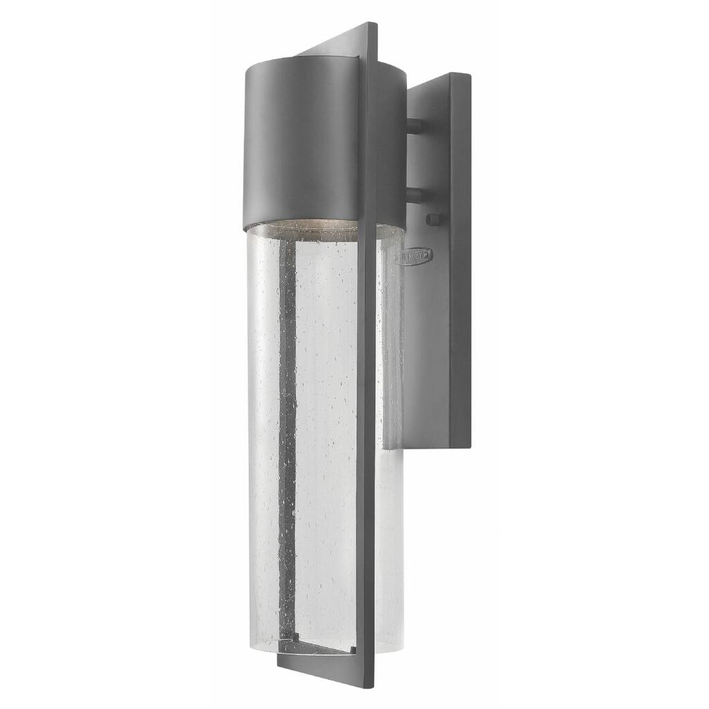 Hinkley Shelter 1-Light Outdoor Wall Mount in Hematite