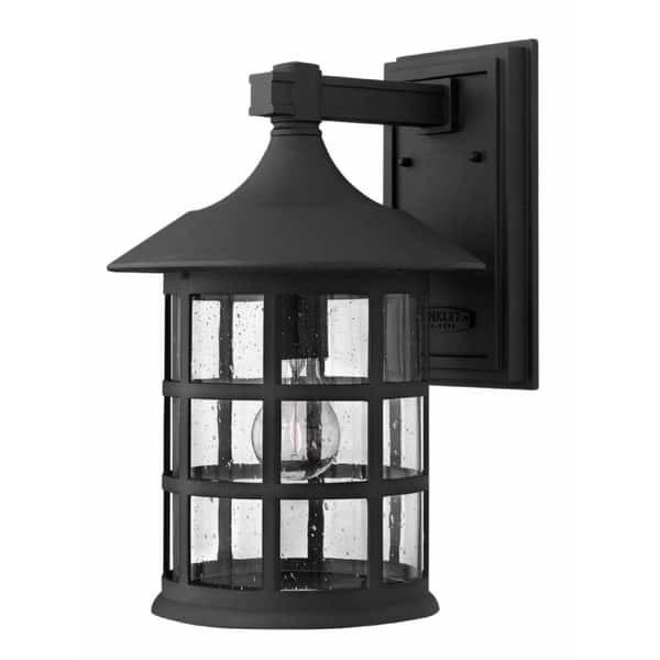 slide 1 of 1, Hinkley Freeport 1-Light Outdoor Wall Mount in Black