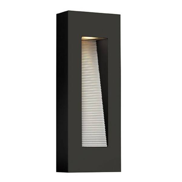 slide 1 of 1, Hinkley Luna 2-Light Outdoor Wall Mount in Satin Black
