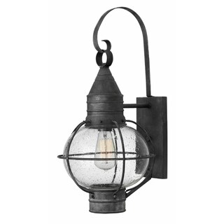 Hinkley Cape cod 1-Light Outdoor Wall Mount in Aged Zinc