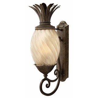Hinkley Plantation 1-Light Outdoor Wall Mount in Pearl Bronze