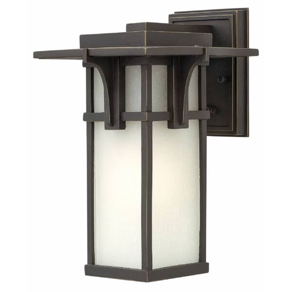 slide 1 of 1, Hinkley Manhattan 1-Light Outdoor Wall Mount in Oil Rubbed Bronze