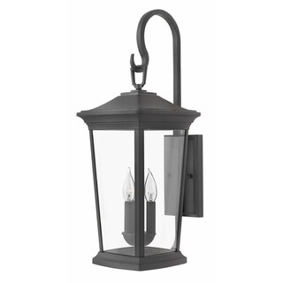 Hinkley Bromley 3-Light Outdoor Wall Mount in Museum Black
