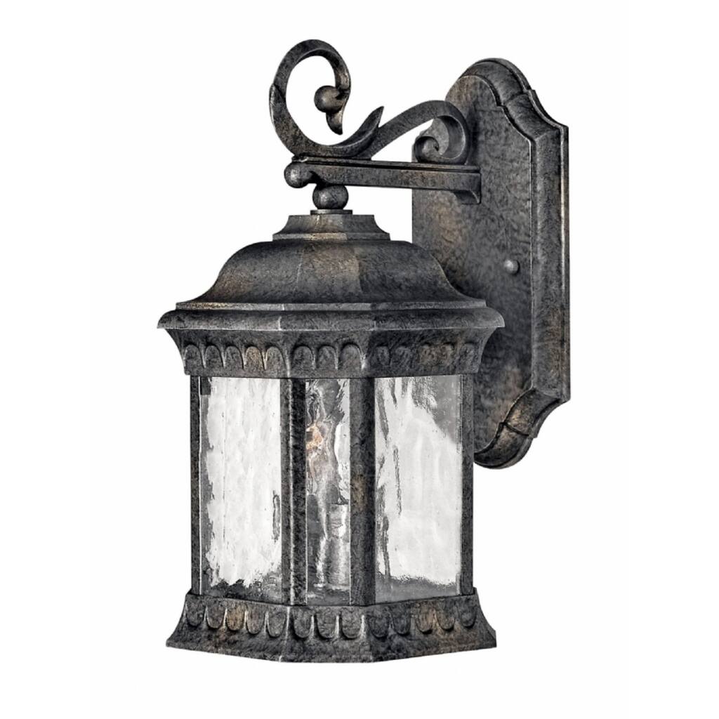 Hinkley Regal 2-Light Outdoor Wall Mount in Black Granite