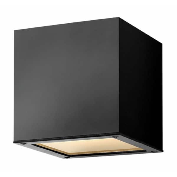 slide 1 of 1, Hinkley Kube LED Outdoor Wall Mount in Satin Black