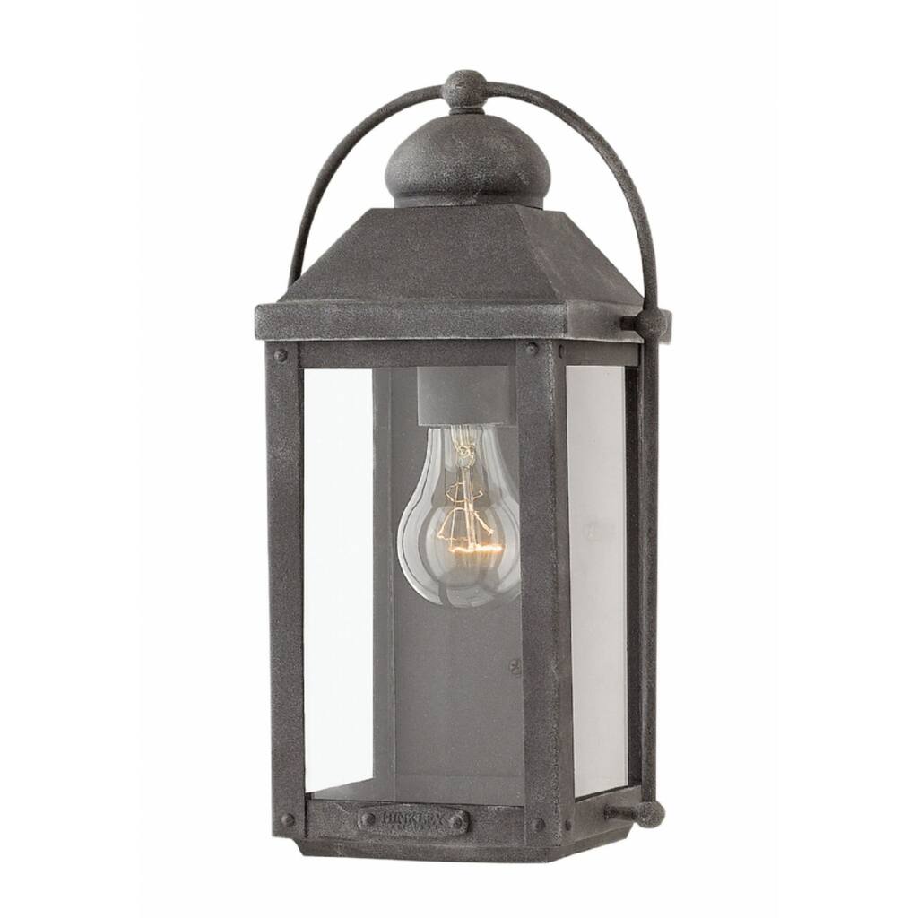 Hinkley Anchorage 1-Light Outdoor Wall Mount in Aged Zinc