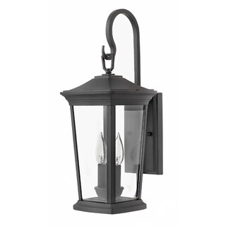 Hinkley Bromley 2-Light Outdoor Wall Mount in Museum Black