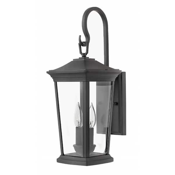 slide 1 of 1, Hinkley Bromley 2-Light Outdoor Wall Mount in Museum Black