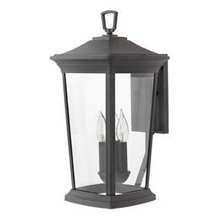 Hinkley Bromley 3-Light Outdoor Wall Mount in Museum Black