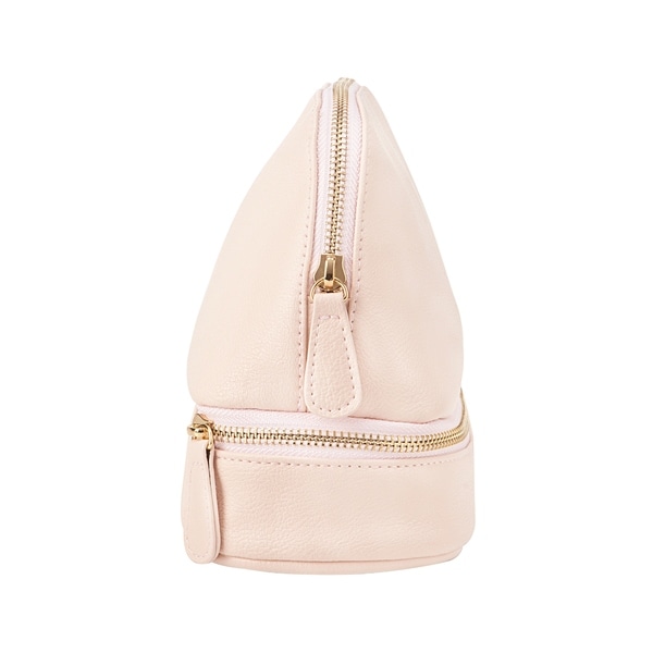 Personalized Blush Pink Vegan Leather Travel Case