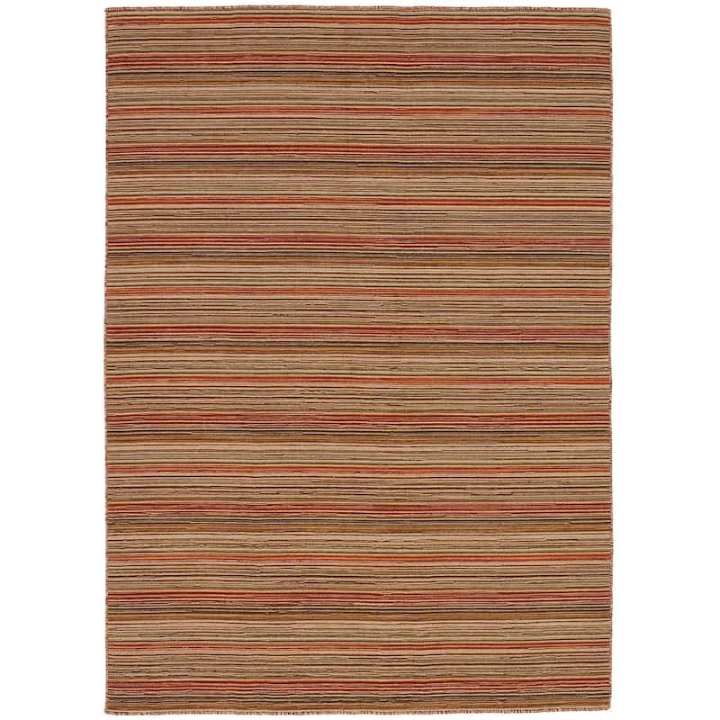 Flat-weave Manhattan Blue, Red Wool Kilim