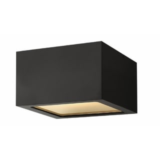Hinkley Kube LED Outdoor Flush Mount in Satin Black