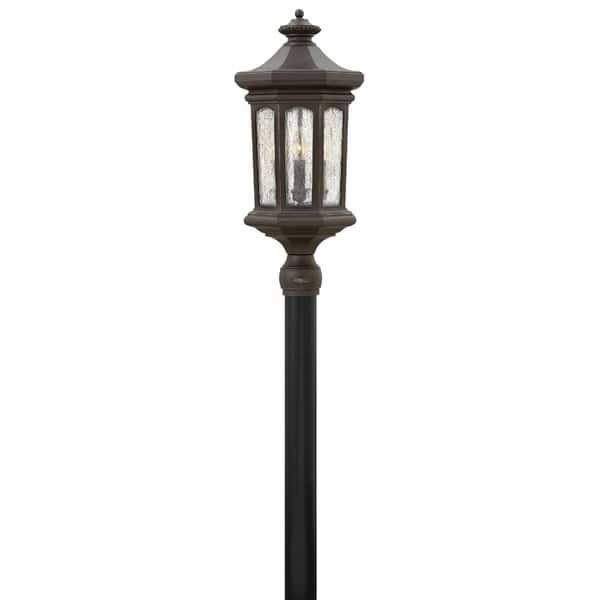 slide 1 of 1, Hinkley Raley 4-Light Outdoor Post Mount in Oil Rubbed Bronze