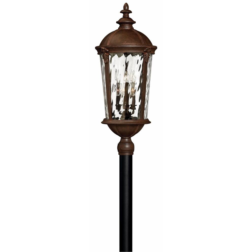 Hinkley Windsor 6-Light Outdoor Post Mount in River Rock