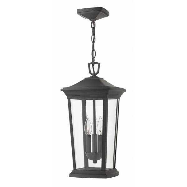 slide 1 of 1, Hinkley Bromley 3-Light Outdoor Pendant in Museum Black