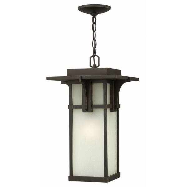 slide 1 of 1, Hinkley Manhattan 1-Light Outdoor Pendant in Oil Rubbed Bronze
