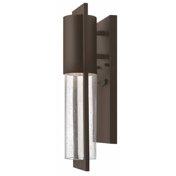 slide 1 of 1, Hinkley Shelter 1-Light Outdoor Wall Mount in Buckeye Bronze