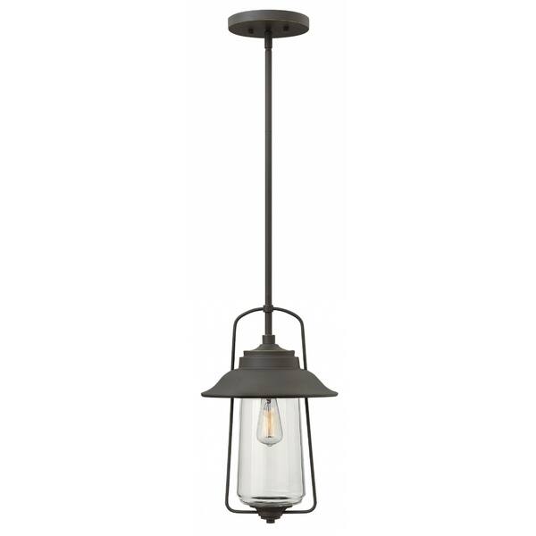 slide 1 of 1, Hinkley Belden place 1-Light Outdoor Pendant in Oil Rubbed Bronze