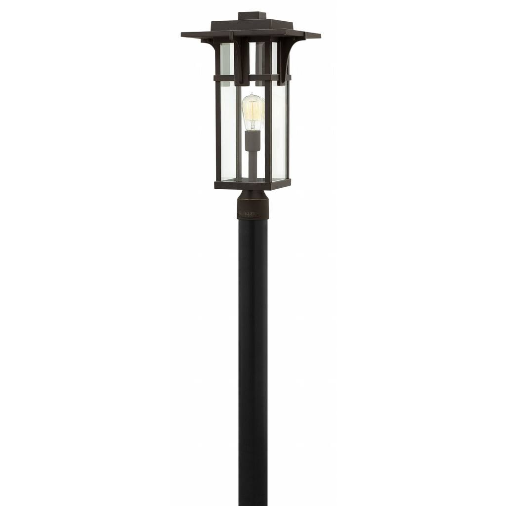 Hinkley Manhattan 1-Light Outdoor Post Mount in Oil Rubbed Bronze