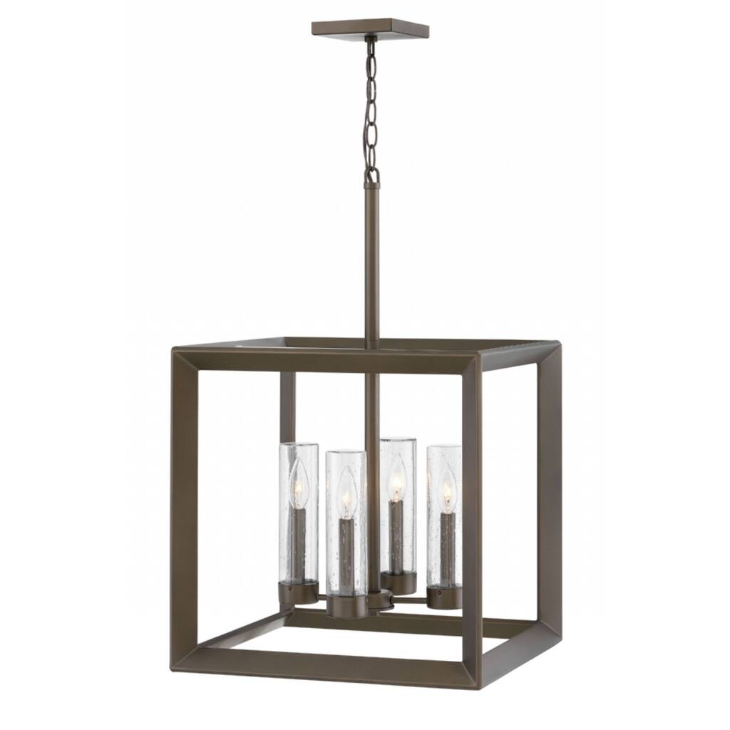 Hinkley Rhodes 4-Light Outdoor Chandelier in Warm Bronze