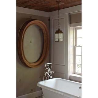 Hinkley Nantucket 2-Light Outdoor Pendant in Aged Brass