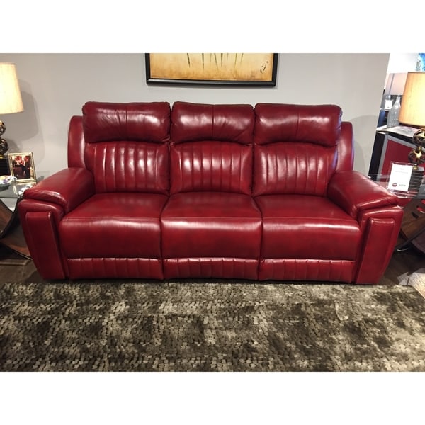 Southern Motion Silver Screen Red Leather Reclining Sofa Southern Motion Silver Screen Red Leather Reclining Sofa