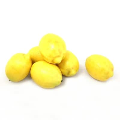 ALEKO Home Decoration Realistic Faux Fruits Lot of 6 Lemons
