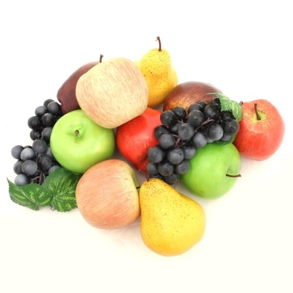 ALEKO Home Decoration Realistic Faux Fruits Assortment Lot of 12