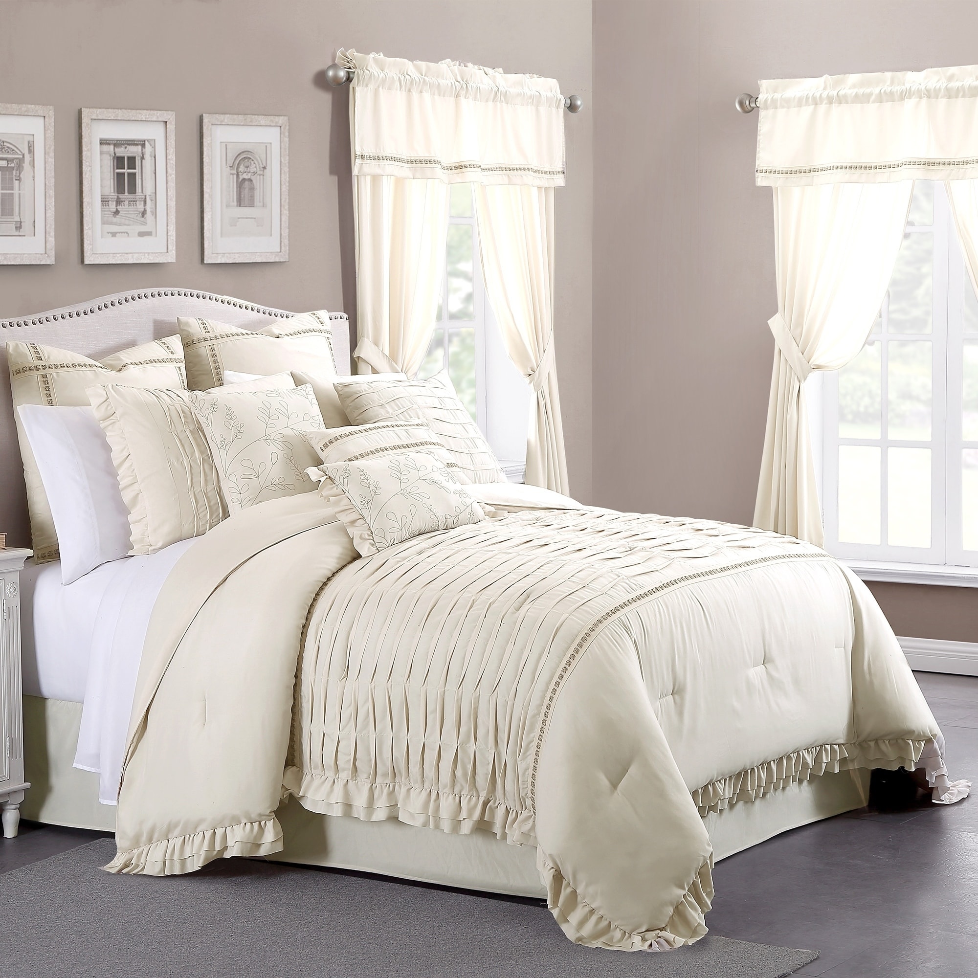 Modern Threads Antonella Sand 24 Piece Bed In A Bag Set