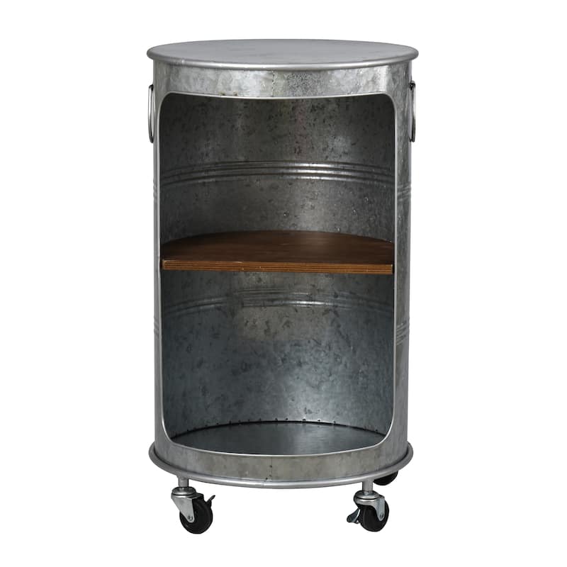 StyleCraft Church St. Galvanized Metal Side Table
