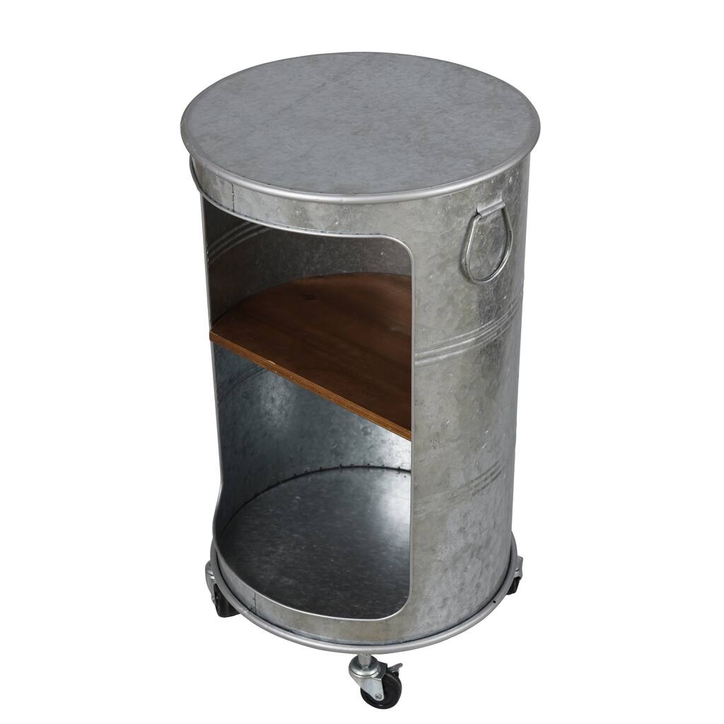 StyleCraft Church St. Galvanized Metal Side Table