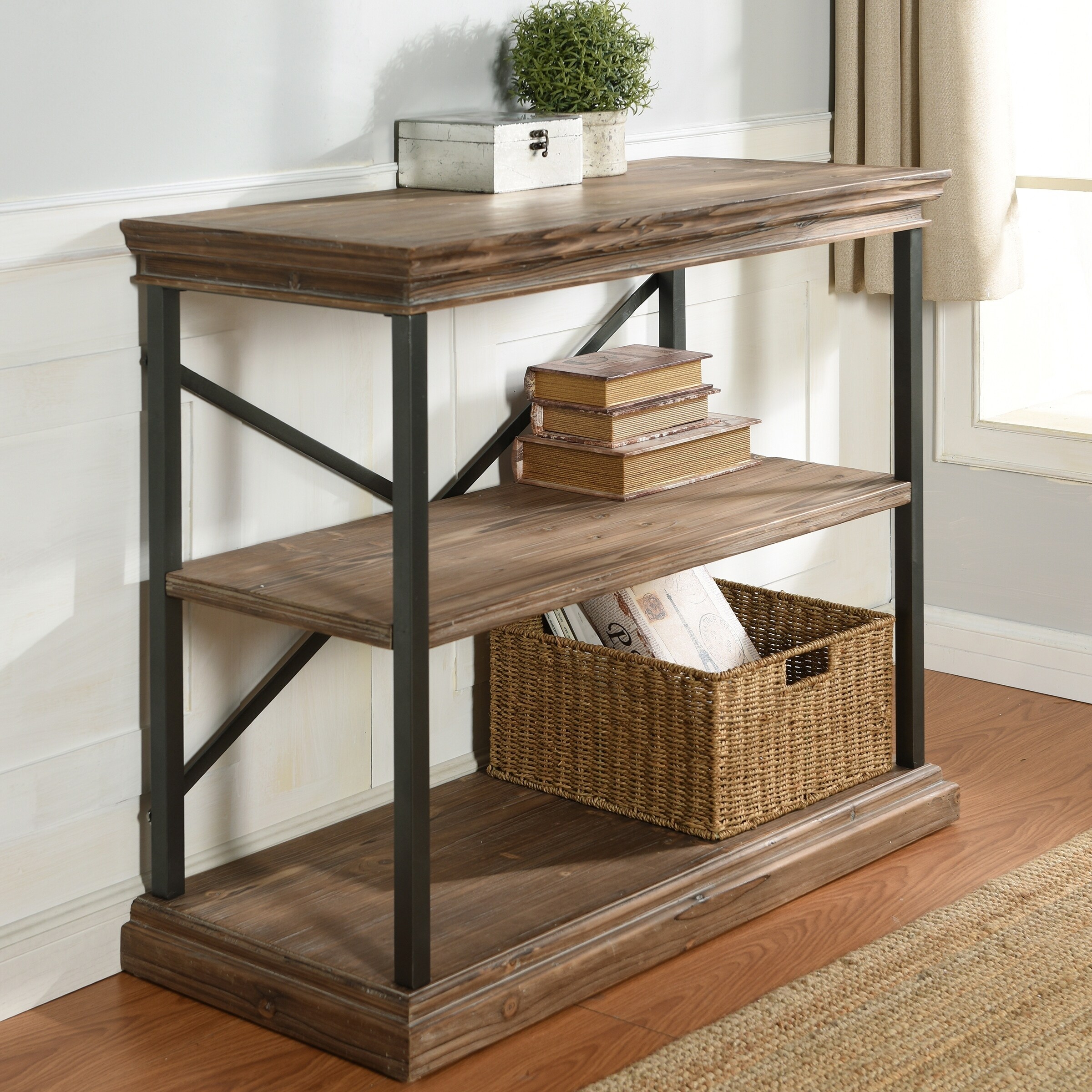 StyleCraft Archer Ridge 3Tier Driftwood Grey Bookcase On Sale