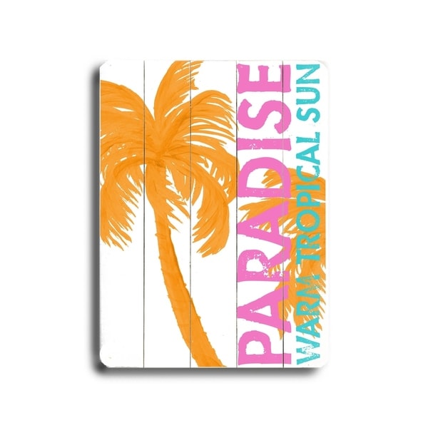 Paradise-Warm Sun - Planked Wood Wall Decor by Cory Steffen