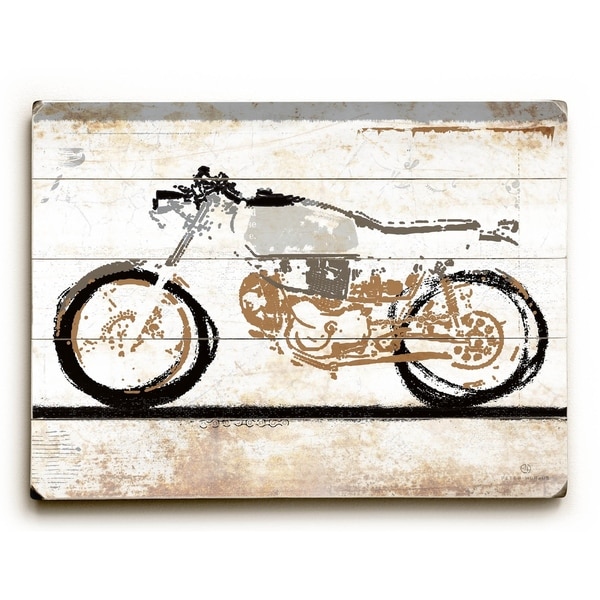 Motorcycle - Planked Wood Wall Decor by Peter Horjus