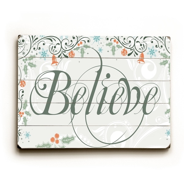Believe - Planked Wood Wall Decor by Artehouse