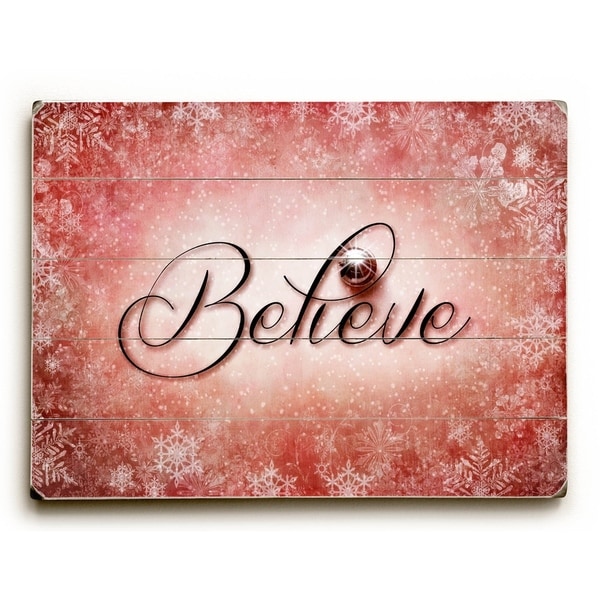 Christmas Believe - Planked Wood Wall Decor by Susan Templin
